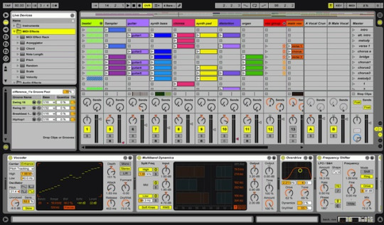 Screenshot of Ableton Live audio editing program