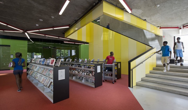 inside the William O. Lockridge/Bellevue Library in Washington, D.C.