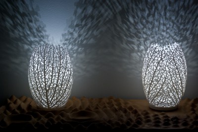 3d printed lamps by nervous system