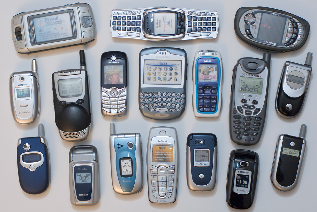 cell phones of the recent past